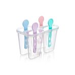 4 Bölmeli Dondurma Kalıbı ve Çubukları - BPA Free | 7,5 x 5,5 x 3 cm