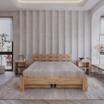 4 Çekmeceli Letto Atlantik Mdf Set Karyola | Tek ve Çift Kişilik Yatak Uyumlu, Kolay Kurulum - Beyaz - 200 x 200 cm