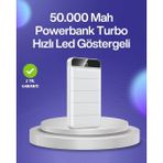 4 Cihazı Aynı Anda Şarj Edebilen Güçlü Powerbank 50000 Mah Midastech - Çok Renkli