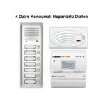 4 Daire Konuşmalı Hoparlörlü Diafon