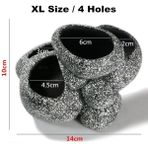 4 Delikli Stil Boyut Isteğe Bağlı Yaratıcı Akvaryum Dekorasyonu Bitki Bonsai Taş Saksı Balık Tankı Taş Dekorasyon Mağara Için Balık Yetiştiricisi Bonsai Barınak Filtre (Yurt Dışından) - 1