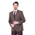 4 Drop Damalı Erkek Bordo Ceket-wessi