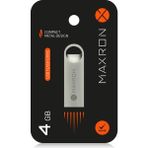 4 GB Flash Bellek Metal Gövde Ömür Boyu Garantili Güvenli USB Bellek Data Traveler - Gri