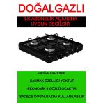 4 Gözlü Set Üstü Dörtlü Ocak Doğalgazlı İlk Abonelik Açılışına Uygun Değildir