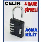 4 Haneli Şifreli Çelik Asma Çanta Bavul Kilidi