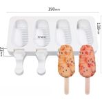 4 Hücreler F 3D Dıy Silikon Dondurma Kalıp El Yapımı Çevre Dostu Popsicle Kalıp Mus Tatlı Dondurucu Suyu Buz Küpü Tepsi Varil Maker Kalıp (Yurt Dışından) - Ice Cream Tubs - Renkli