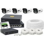 4 Kameralı Sesli 4mp Ip Ultra Hd Ip Güvenlik Kamerası Seti Warmled