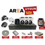 4 Kanal 4 Kamera 5Mp Sony Lens Harddisk Dahiil 1080 Çözünürlük Ultra Hd Güvenlik Ful Set