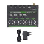 4 Kanal Stereo Ses Mikseri Düşük Gürültü 1/4inch Giriş Çıkışı DJ Mixer Tip C DC 5V Sahne Kayıt Stüdyosu (Jeffergarden03inzgaoev-12)