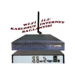 4 Kanal Wi-fi Bağlantılı 5 Mp H265+ Hıbrıt Araç, Insan Ve Yüz Tanımalı Xmeye Kayıt Cihazı