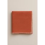 4 Katlı %100 Organik Multi Müslin Bebek Battaniye, Pike - Terakota - 110 x 110