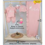 4 Katlı Müslin 5'li Kimono Bağcıklı Tulum %100PAMUK Hastane Çıkış - Çam Yeşili - 12 -18 Ay