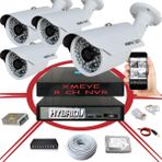 4' lü 5 MP 1940P Sensör 6 Megapiksel Sony Lens Metal Kasa IP Güvenlik Kamerası Seti_BS 748IP