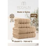 4 Lü Banyo Havlusu Seti Dora Bej - 70X140cm X2 / 50X90cm X2