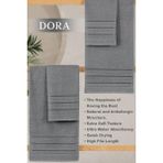 4 Lü Banyo Havlusu Seti Dora Gri - 70X140cm x2 / 50x90cm x2 - 70 x 140 cm