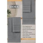 4 Lü Banyo Havlusu Seti Dora Gri - 70X140cm X2 / 50X90cm X2