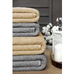 4 lü Banyo Havlusu Takımı Soft Büyük Havlulu Pamuklu Havlu Seti 90X150 Cm Gri Kahve