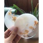 4 Lü Bardak Altlığı Epoksi Özel Tasarım 10X10 - 010 - Beyaz