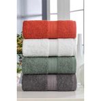 4 Lü El Yüz Havlu Takımı Pamuklu Matiz Yeki - Çok Renkli - 50 x 85 cm