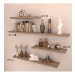 4 LÜ GİZLİ BAĞLANTILI RAF SET ( 80 - 60 - 40 - 40 ) BAMBU ( MAT )