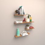 4 LÜ GİZLİ BAĞLANTILI RAF SET ( 80 - 60 - 40 - 40 ) BAMBU ( PARLAK )
