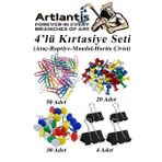 4 Lu Kirtasiye Seti Mandal Raptiye Atac Harita Civisi 1 Paket Metal Kiskac Klips Okul Ofis Buro Seti