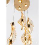 4 Lü Sarkıt Yaprak Modeli LED Avize - GOLD - Sarı - Gün Işığı - Beyaz