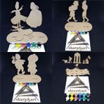4 lü Sharp Art Boyanabilir Ahşap Figürler seti (4 Adet Akrilik Boya Seti)