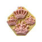 4 Lü Taç Şeklinde Silikon Pasta ve Seker Hamuru Kalibi 4x4,5x1 cm