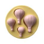 4 Lü Uçan Balon Şeklinde Silikon Pasta ve Seker Hamuru Kalibi 4x3x1 cm
