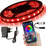 4 Metre Rgb Şerit Led Seti - Bluetooth Uygulama Kontrollü - Müziğe Duyarlı 5050 3 Çipli Tak Çalıştır
