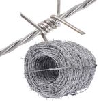 4 Noktalı Çok Amaçlı Galvanizli Dikenli Tel, 2,2 mm Kalınlık, 150 m (492 ft) Bahçe Çiti için, Duvar Koruması, Kolay Kurulum, Haşere Kovucu