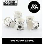 4 Oz Karton Bardak - 100 Adet Çok Renkli