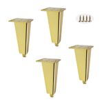 4 Paket Ayarlanabilir Koltuk Ayakları - Siyah & Altın Alüminyum Mobilya Ayakları Sehpalar ve Kanepeler için - 3 Boyut (30 cm/11,8 inç 35 cm/13,8 inç 10 cm/3,9 inç) Montaj Vidaları ile - Modern Ev