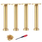 4 Paket Ayarlanabilir Prinç Mobilya Ayakları - Kanepe, TV Sehpası, Sehpa ve Dolaplar için Altın Metal Destek - 250 mm/9,84 inç Yükseklik, Kanepe ve Sandalye için Mükemmel