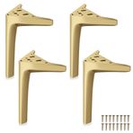 4 paket metal mobilya ayakları 25 cm altın karbon çelik yedek ayaklar kanepe masa dolabı komidin yatak tabureleri kolay DIY montaj için vidalar içerir
