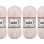 4 Paket Nako Pirlanta Örgü Halatı Her Skein (Top) 3.4 Oz (100g) Amigurumi Veya Bebek İpliği (Bal Köpüğü 10889)