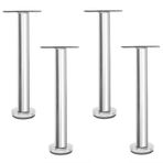 4 paket paslanmaz çelik ayarlanabilir mobilya ayakları vidalı metal kanepe yedek bacaklar kanepe banyo dolabı sehpa TV dolabı 16 cm/6,3 inç destek ayakları