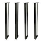 4 Paket Paslanmaz Çelik Masa Ayakları Kanepe Destek Ayakları TV Sehpası ve Dolap için 75 cm (29,5 inç) Dayanıklı Metal Mobilya Yedek Ayaklı Vidalar (Altın ve Siyah)