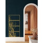 4 Panel Hayat Ağacı Dekoru, Metal Duvar Sanatı, Ev Ofis Giriş Yolu Yatak Odası Oturma Odası Dekorasyonu, Metal Duvar Asmaları, Dikey Ağaç Tabelası, (Altın, 24"G x 47" Y / 60x120cm, 4 Panel Dikey Ağaç)