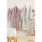 4 Parça Soft Elegance Banyo Aile Bornoz Seti Pamuklu