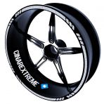 4 Parçalı Kesikli Tasarımlı Reflektif Gri Jant Şeridi Sticker Çınar Extreme