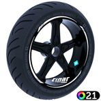 4 Parçalı Keskin Jant Şeridi Sticker Reflektif & Floresan Renkler Çınar Extreme