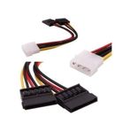 4 pin molex 15 pin çift sata güç kablosu 4 pin erkek molex 15 pin dişi çift sata güç kablosu
