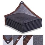 4-Pin Siyah Gölge Netleştirme 10x11m, Sera, Bahçe, Bitkiler, Çiçekler, Evcil Hayvan Kulübeleri, Dış Mekan Ekranı için% 50 -% 55 UV Dayanıklı Örgü Kumaş, Nefes Alabilir ve Dayanıklı