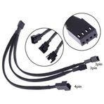 4 Pin to 3 Pin 3 Lü Fan Çoklayıcı Kablo