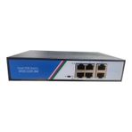 4 Port Ethernet PoE Switch, 6 Port (4+2) - 4 PoE Ports + 2 Uplink