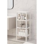 4 Raflı Dikey Raf Düzenleyici Plastik Raf Ünitesi Beyaz, Kitaplık, Banyo, Mutfak Rafı, Beyaz Beyaz
