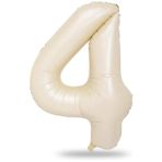 4 Rakam Krem Folyo Balon 34 İnç 76-82 Cm