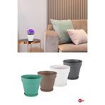 4 Renk 1,7 Lt Tabaklı Izgaralı Dekoratif Plastik Yalı Saksı